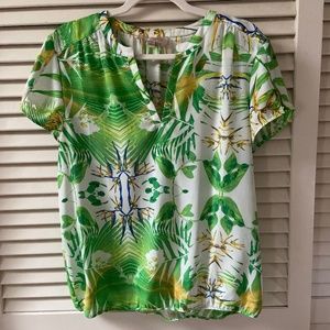 Philosophy women’s tropical print short sleeve top